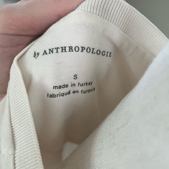 Anthropologie Maeve “peace” cropped tee - Size Small - Picture 3 of 4